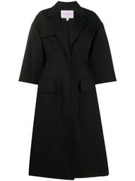 multi-pocket oversized coat