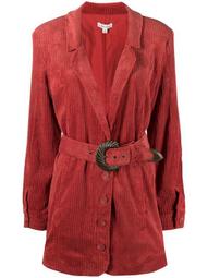 belted corduroy coat