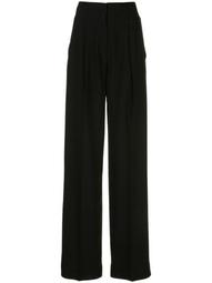 textured high-waisted trousers