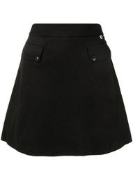 crepe A-line skirt