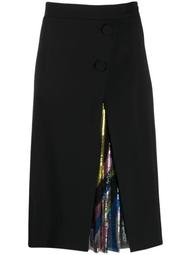 sequin pleat detail skirt