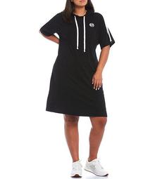 MICHAEL Michael Kors Plus Size Knit Jersey Short Sleeve Hoodie Tee Dress