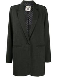 long-sleeved boxy fit blazer