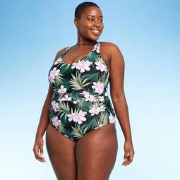 Women's Plus Size Strappy Back One Piece Swimsuit - Kona Sol™