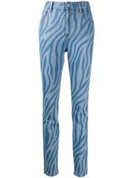zebra-print jeans