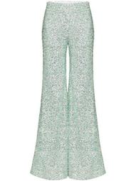 sequinned flared trousers