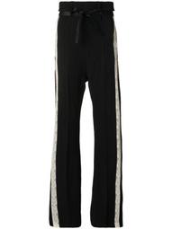 Victoria flared lace detail trousers