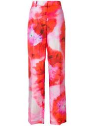abstract print tailored trousers