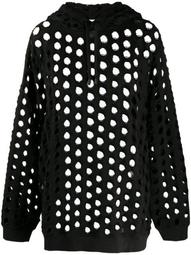dot cut-out hoodie