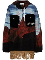 Canyon fringed-edge hoodie