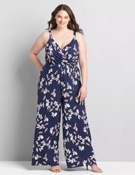 Printed Crossover Jumpsuit