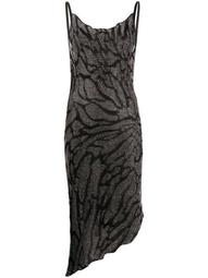 metallized fitted cocktail dress