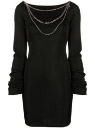 fitted chain detail dress