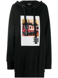 graphic-print oversized hoodie
