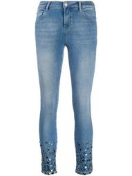 sequin-embellished skinny jeans