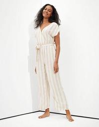 AE Striped Wrap-Front Jumpsuit