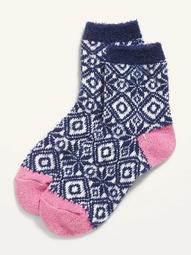Fair Isle Quarter Crew Socks for Women