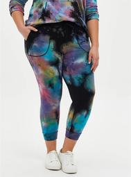 Classic Fit Jogger Terry Black Tie Dye