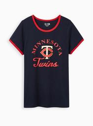 Classic Fit Ringer Tee - MLB Minneapolis Twins Navy