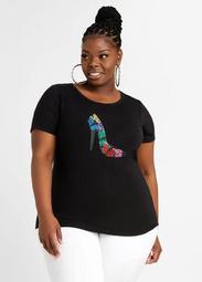 Butterfly High Heel Graphic Tee