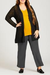 Pointelle Accented Cardigan