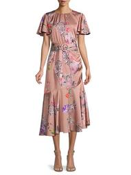 Tori Floral-Print Midi Dress