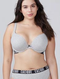 Cotton Boost Plunge Bra with Logo Band