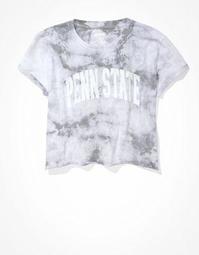 Tailgate Women's Penn State Cropped Tie-Dye T-Shirt