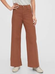 High Rise Wide-Leg Pants With Washwell™ 