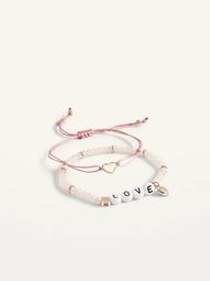 Love Charm Bracelets 2-Pack for Women