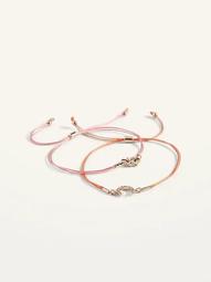 Textile-Cord Charm Bracelet 2-Pack for Women