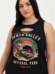 Classic Fit Crew Tank - Death Valley Black Slash Front
