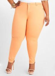 Orange High Waist Skinny Jeans
