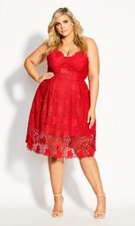 Lace Passion Dress - red