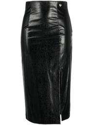 snakeskin pencil skirt