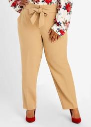 Belted High Waist Ankle Pant
