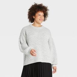 Women's Crewneck Textured Pullover Sweater - A New Day™