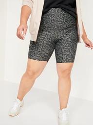 Extra High-Waisted Powersoft Plus-Size Hidden Pocket Biker Shorts -- 8-inch inseam
