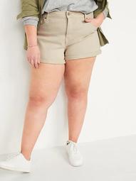 High-Waisted Secret-Slim Pockets O.G. Straight Plus-Size Jean Shorts -- 3-inch inseam