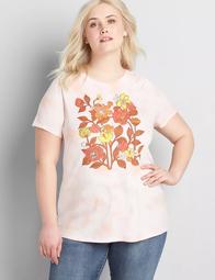 Tie-Dye Floral Graphic Tee