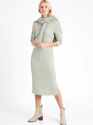 Petite Ribbed-Knit Dress with Side Slit