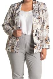 Floral Print Double Breasted Blazer