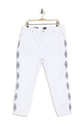 Ami Ankle Diamond Trail Embroidered Ankle Jeans
