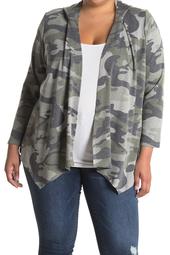 Camo Print French Terry Hoodie Jacket