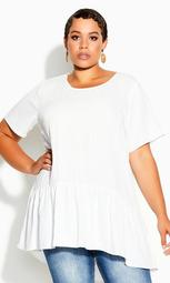 Breezy Frill Top - ivory