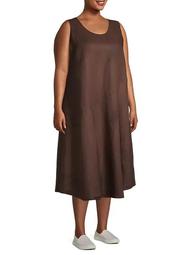Sleeveless Organic Linen Dress