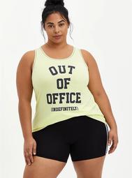 Classic Fit Ringer Tank - Out Of Office Neon Lime