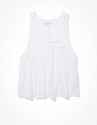 AE Cropped Scoop Neck Tank Top