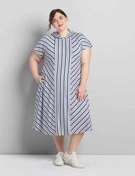 LIVI Striped Hooded Dress