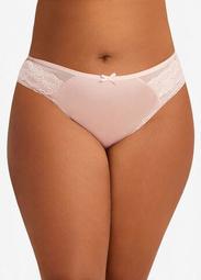 Microfiber & Lace Cheeky Hipster